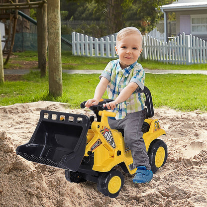 1 Ride On Toy Bulldozer Digger Tractor Pulling Cart Pretend Play Construction Truck