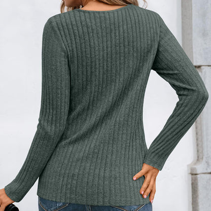 Women's Hollow Out Pullover - Soft Lightweight Long Sleeve Top For 2025 Spring Fall Outfits